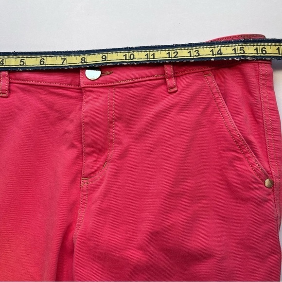 Ann Taylor LOFT Cropped Cuffed Straight Capris Coral Pink Medium 8 29 - Picture 8 of 11